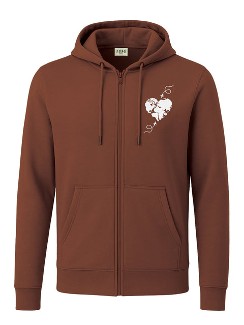 Adro Men’s Regular Fit Zip-Up Hoodie for man | 320 GSM Cotton Poly Fleece Zipper Sweatshirt with Soft Fabric & Printed Hoodies