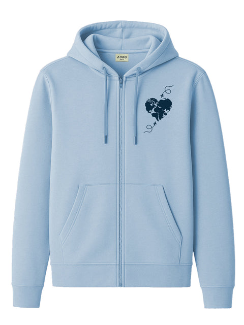 Adro Men’s Regular Fit Zip-Up Hoodie for man | 320 GSM Cotton Poly Fleece Zipper Sweatshirt with Soft Fabric & Printed Hoodies