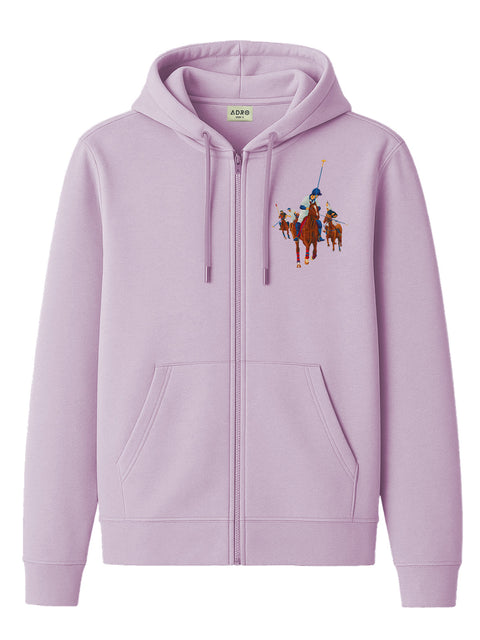 Adro Men’s Regular Fit Zip-Up Hoodie for man | 320 GSM Cotton Poly Fleece Zipper Sweatshirt with Soft Fabric & Printed Hoodies