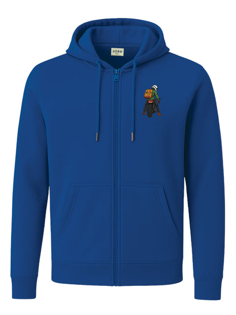 Adro Men’s Regular Fit Zip-Up Hoodie for man | 320 GSM Cotton Poly Fleece Zipper Sweatshirt with Soft Fabric & Printed Hoodies
