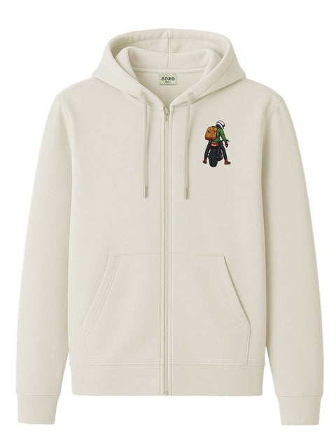 Adro Men’s Regular Fit Zip-Up Hoodie for man | 320 GSM Cotton Poly Fleece Zipper Sweatshirt with Soft Fabric & Printed Hoodies