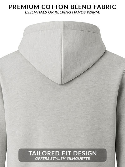 Adro Men’s Regular Fit Zip-Up Hoodie for man | 320 GSM Cotton Poly Fleece Zipper Sweatshirt with Soft Fabric & Printed Hoodies