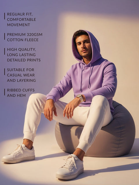 ADRO Men’s 320 GSM Cotton Poly Fleece Hoodie – Monsoon Bay Club Sailing Graphic, Soft Feel Fabric, Skin-Friendly Print, Casual Winter Printed Hoodies with Kangaroo Pocket