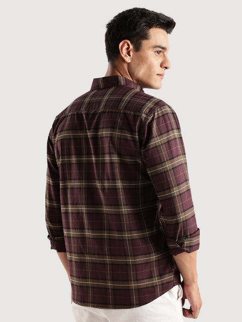 Adro Mens Casual Shirts - Checkered Shirt in Regular Fit| Cotton Casual Shirt for Men