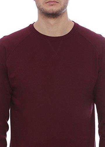ADRO Men's Fleece Cotton Solid Pullover(Burgundy) - ADRO Fashion