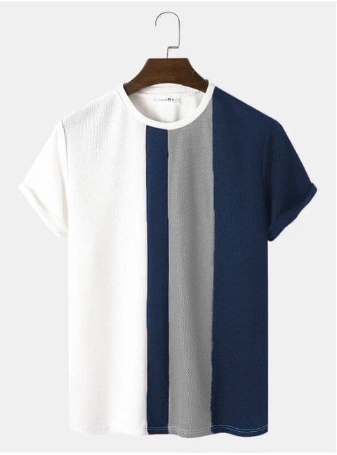 Adro Men's Color Block Cotton T-Shirt - ADRO Fashion