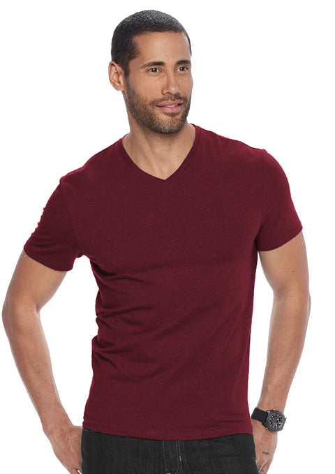 ADRO Men's V Neck Solid Cotton T-Shirt - ADRO Fashion