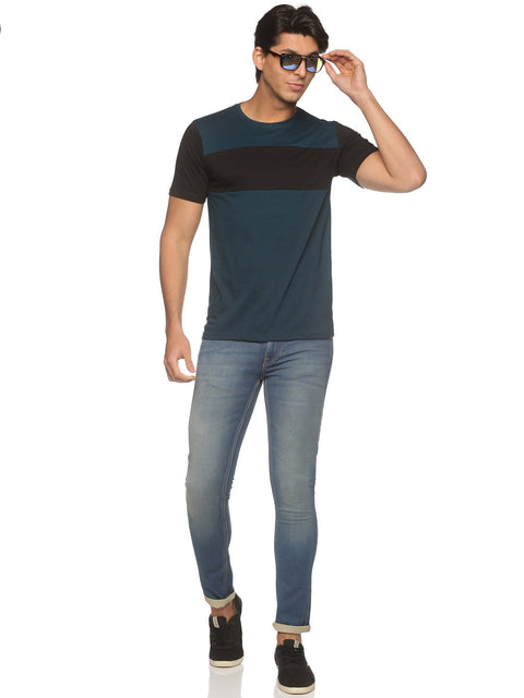 Adro Men's Color Block Cotton T-Shirt - ADRO Fashion