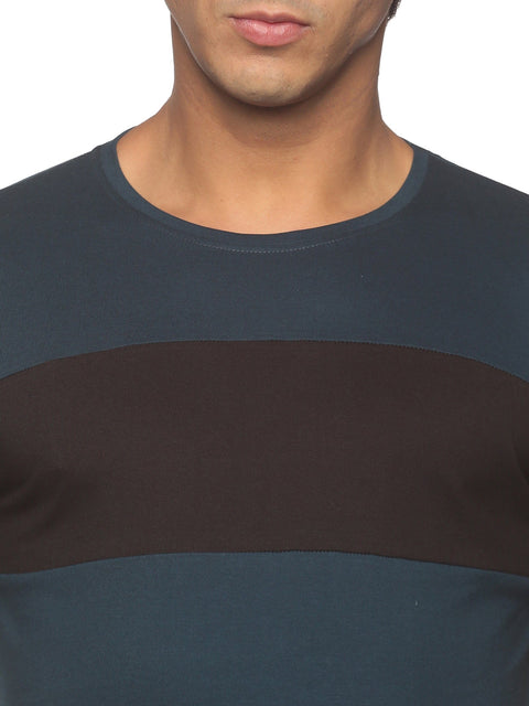 Adro Men's Color Block Cotton T-Shirt - ADRO Fashion