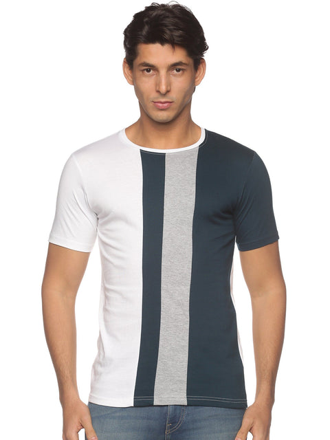Adro Men's Color Block Cotton T-Shirt - ADRO Fashion
