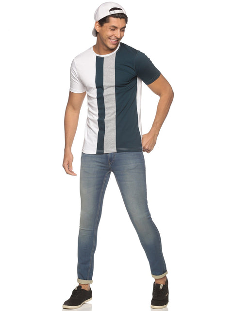 Adro Men's Color Block Cotton T-Shirt - ADRO Fashion