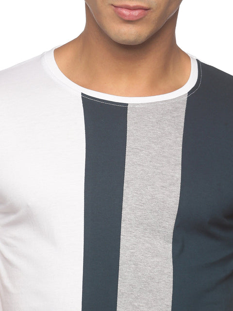 Adro Men's Color Block Cotton T-Shirt - ADRO Fashion