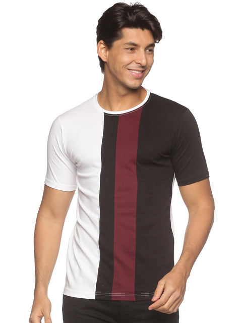 Adro Men's Color Block Cotton T-Shirt - ADRO Fashion