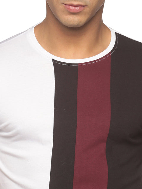 Adro Men's Color Block Cotton T-Shirt - ADRO Fashion