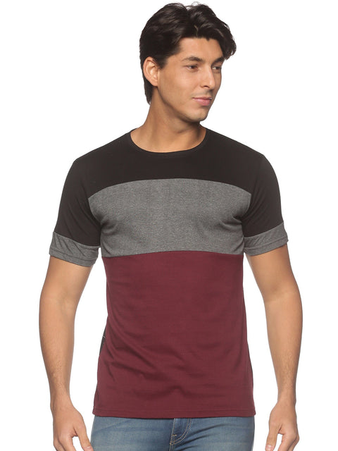 Adro Men's Color Block Cotton T-Shirt - ADRO Fashion