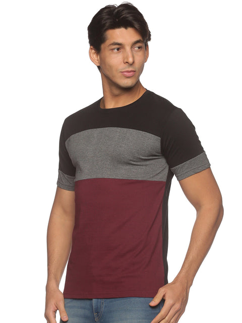 Adro Men's Color Block Cotton T-Shirt - ADRO Fashion