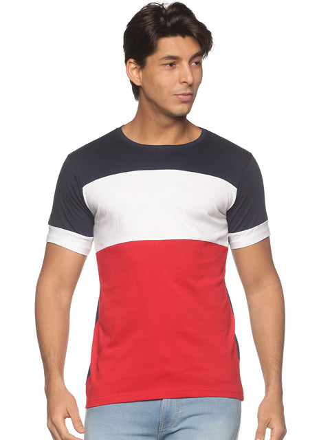 Adro Men's Color Block Cotton T-Shirt - ADRO Fashion