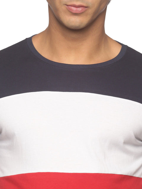 Adro Men's Color Block Cotton T-Shirt - ADRO Fashion