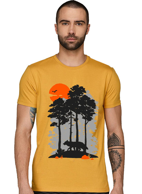 Adro Mens Sun Printed Cotton T-Shirt - ADRO Fashion