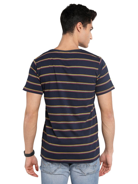 Adro Striped Cotton T-shirt for Men - ADRO Fashion
