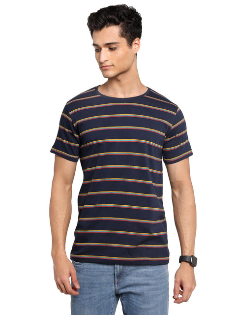 Adro Striped Cotton T-shirt for Men - ADRO Fashion