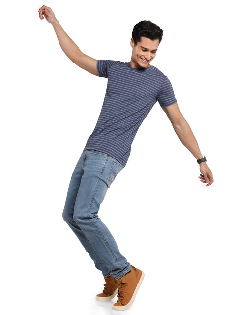 Adro Striped Cotton T-shirt for Men - ADRO Fashion