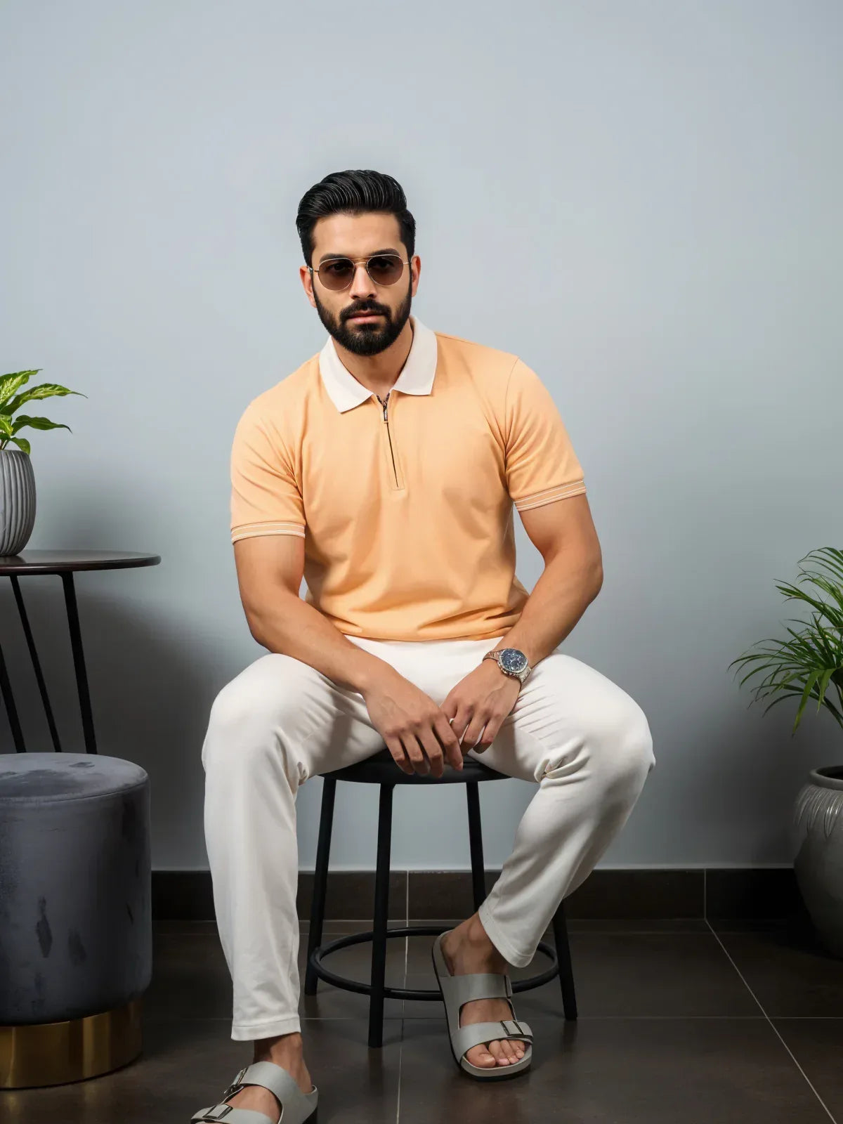 Adro Men’s Polo Shirt | Soft Cotton Blend | Trendy Casual Look