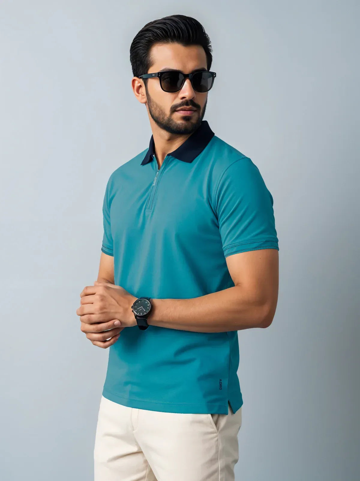 Adro Men’s Polo Shirt | Soft Cotton Blend | Trendy Casual Look