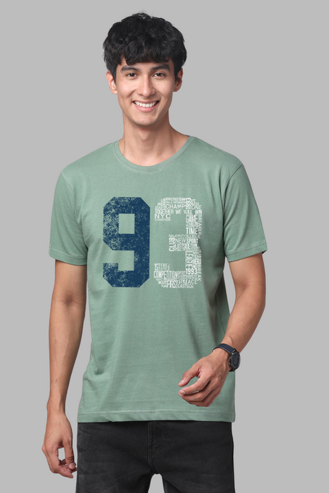 ADRO Men's 93 Number Printed Cotton T-Shirt
