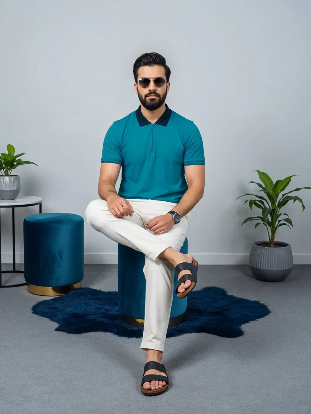 Adro Men’s Polo Shirt | Soft Cotton Blend | Trendy Casual Look