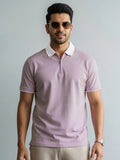 Adro Men’s Polo Shirt | Soft Cotton Blend | Trendy Casual Look Lavender