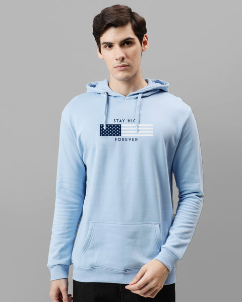 Adro Stay High Forever Graphic Hoodie – Light Blue