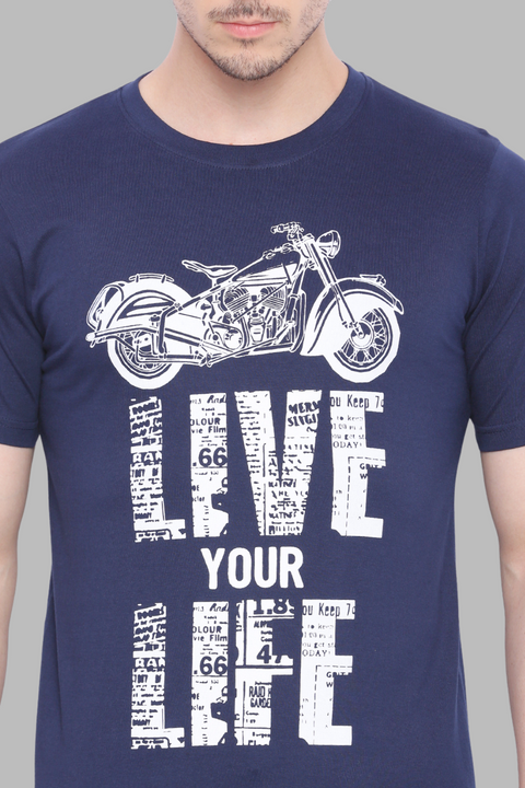 ADRO Men's Graphic Printed Regular Fit T-Shirt