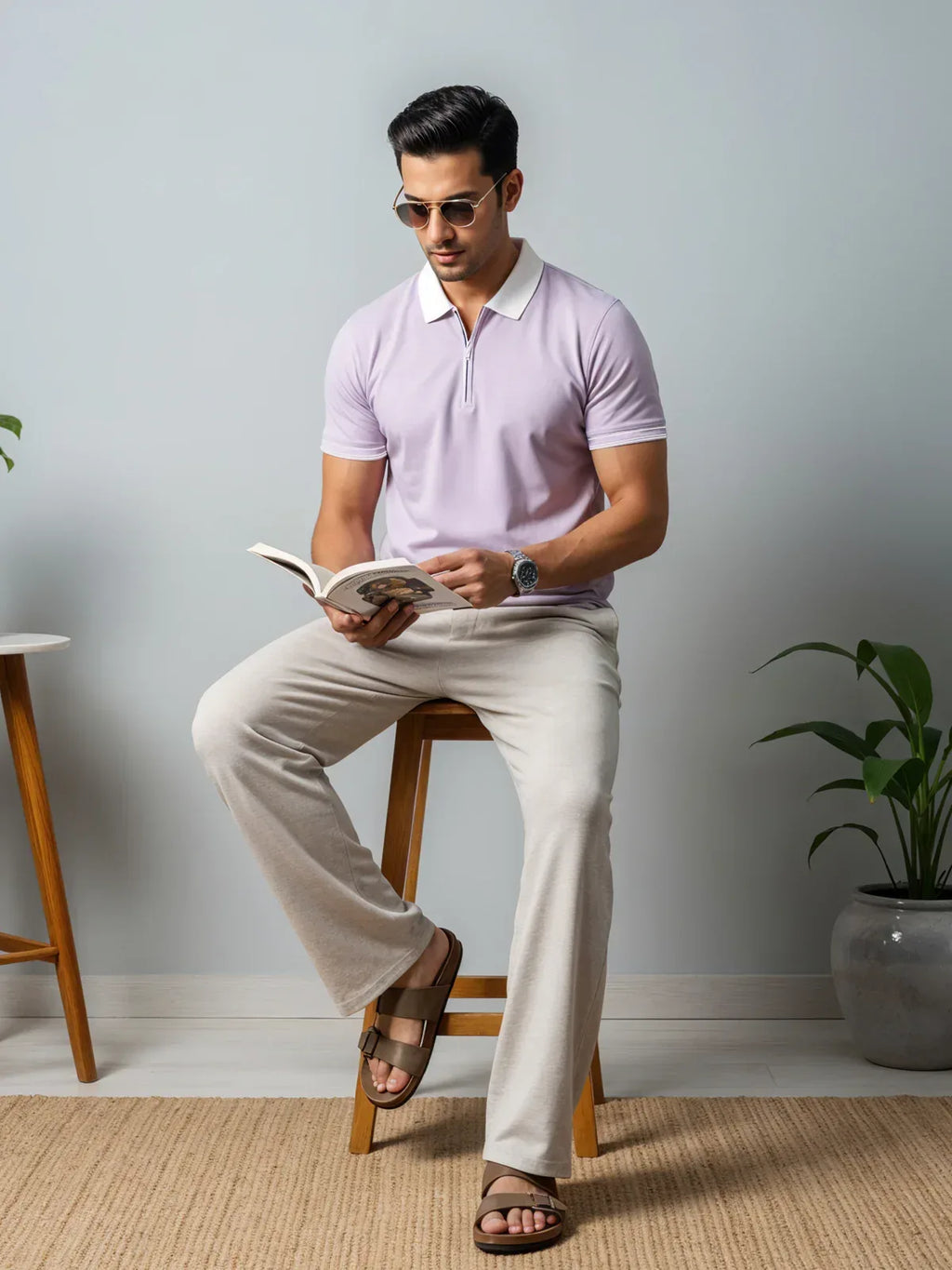 Adro Men’s Polo Shirt | Soft Cotton Blend | Trendy Casual Look