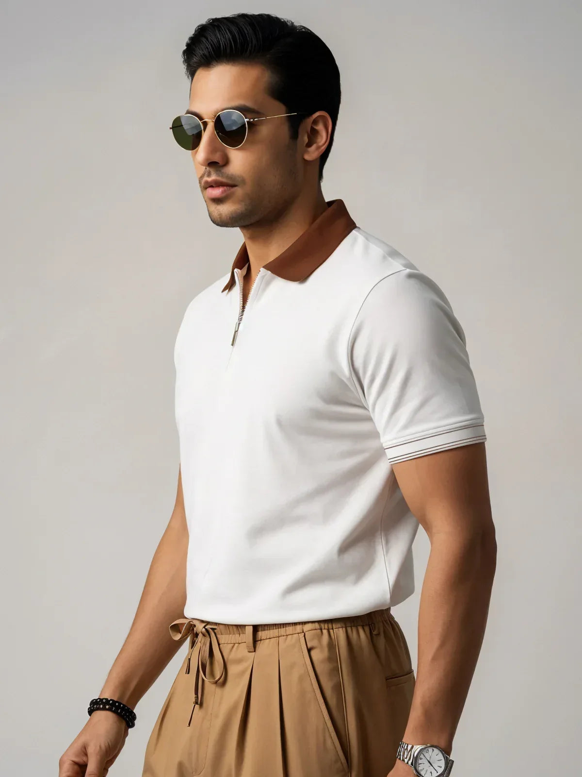 Adro Men’s Polo Shirt | Soft Cotton Blend | Trendy Casual Look