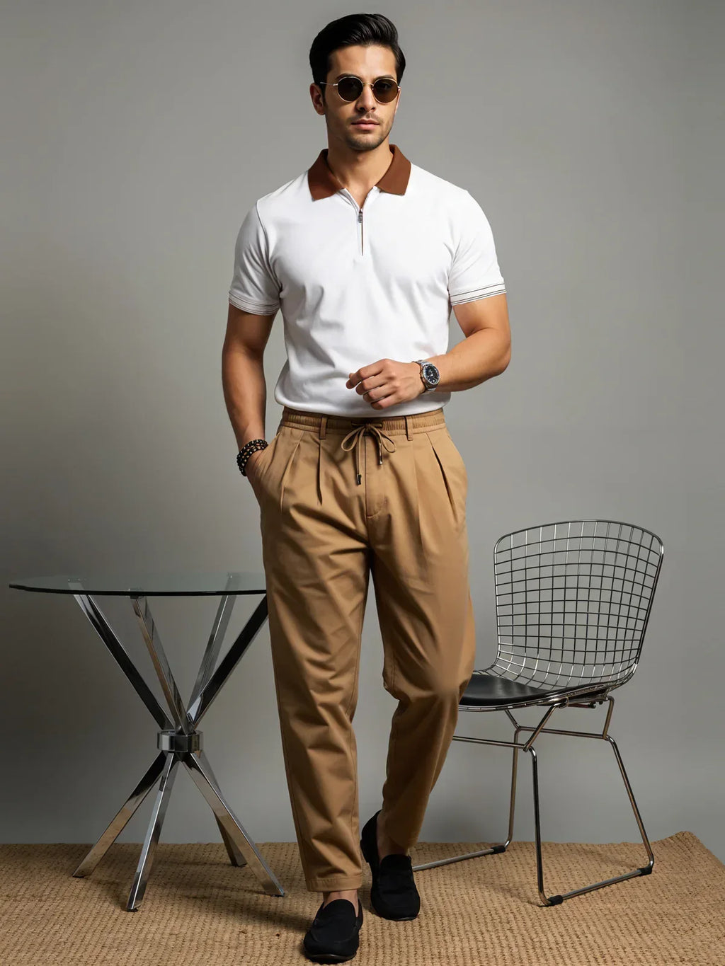 Adro Men’s Polo Shirt | Soft Cotton Blend | Trendy Casual Look