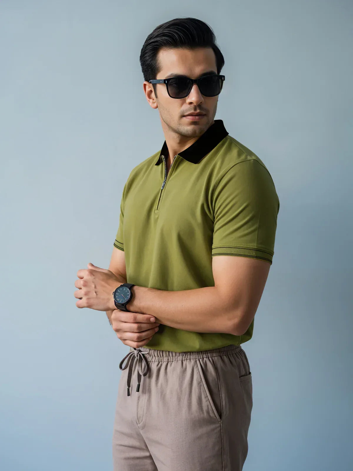 Adro Men’s Polo Shirt | Soft Cotton Blend | Trendy Casual Look