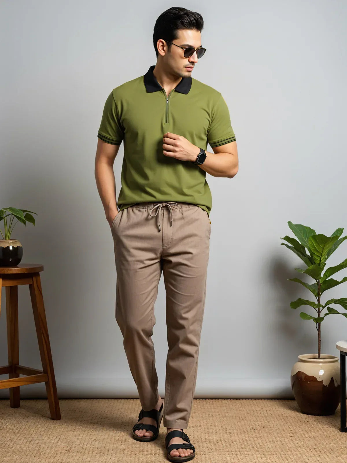 Adro Men’s Polo Shirt | Soft Cotton Blend | Trendy Casual Look