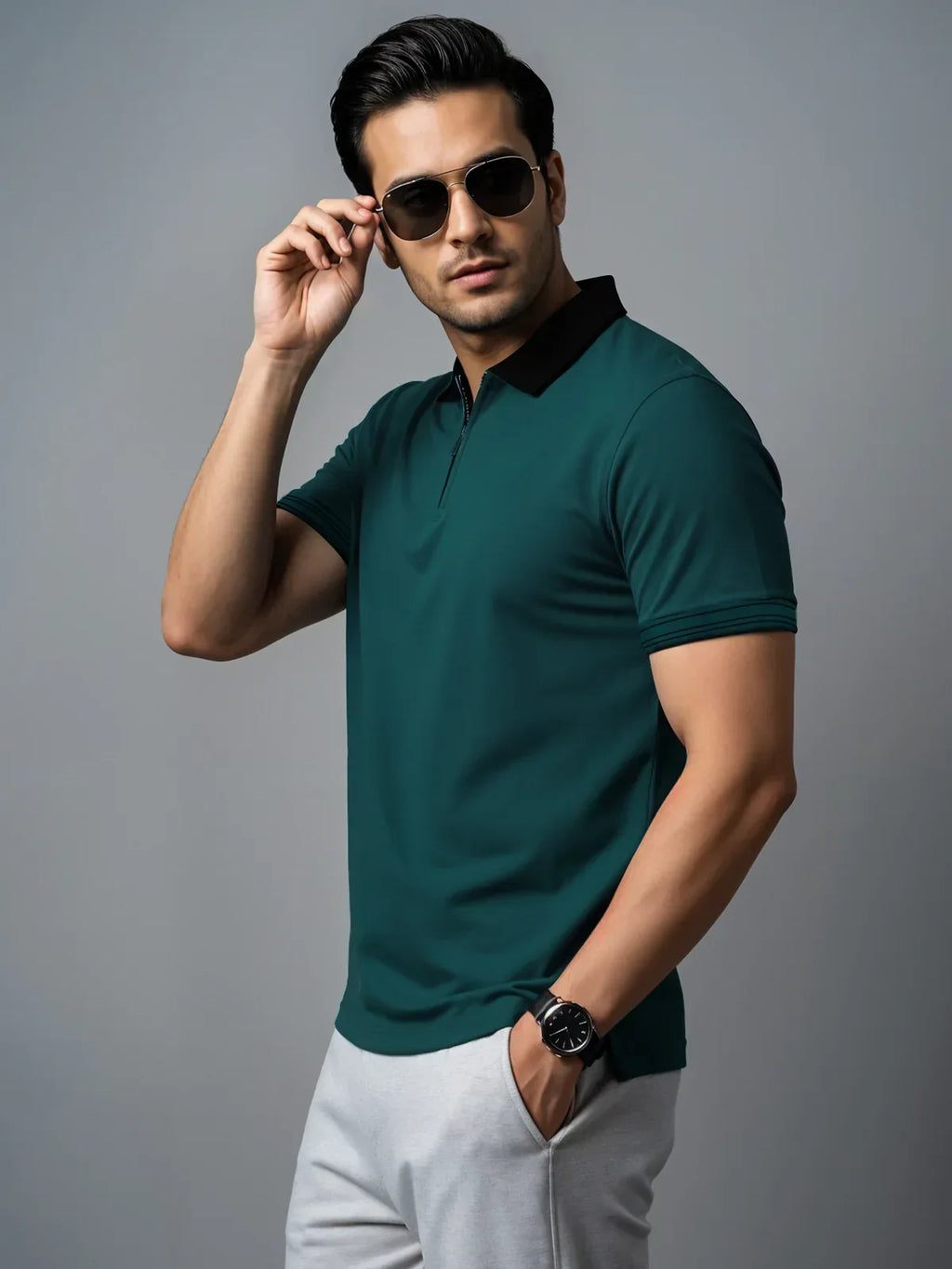 Adro Men’s Polo Shirt | Soft Cotton Blend | Trendy Casual Look