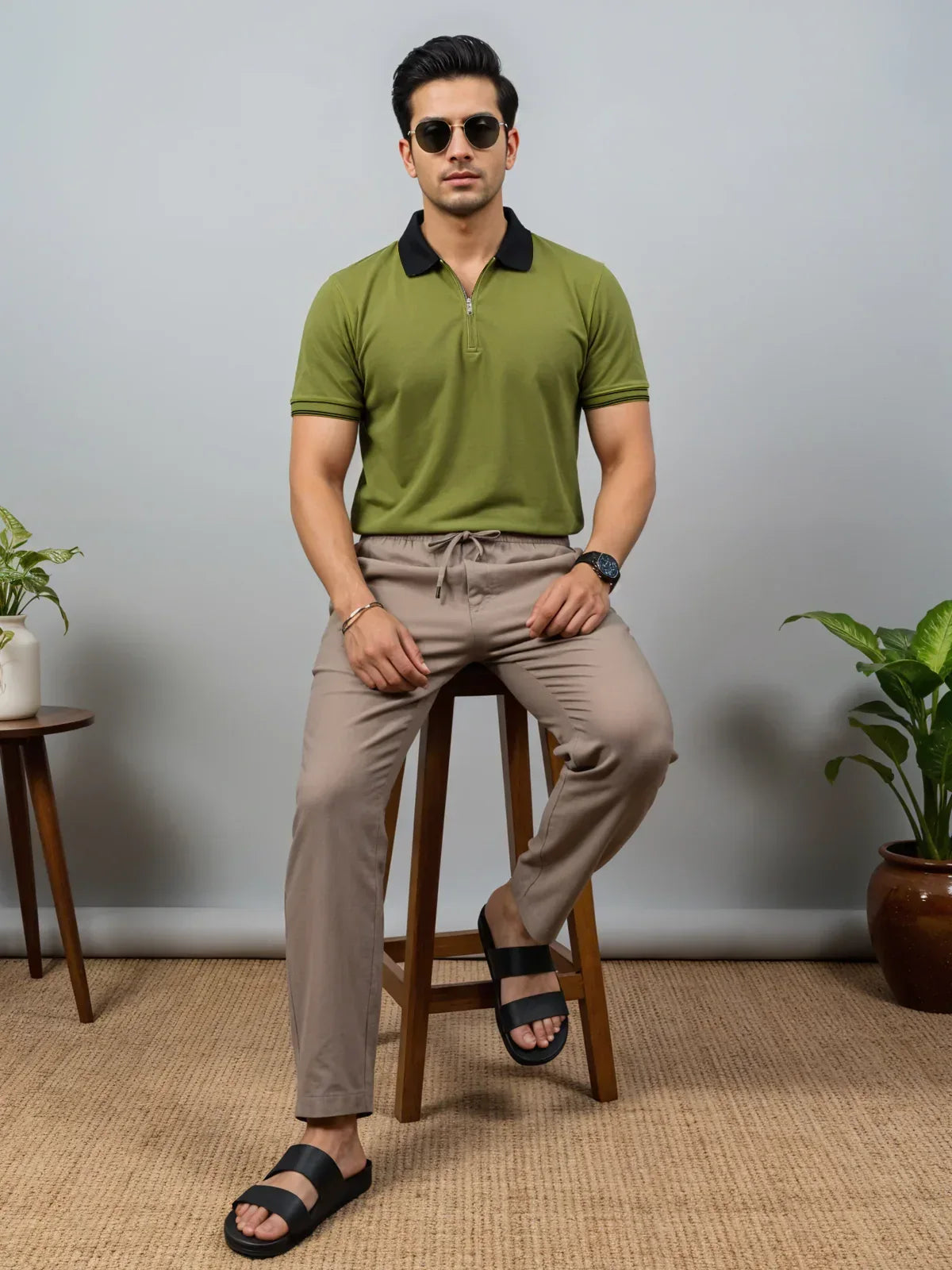 Adro Men’s Polo Shirt | Soft Cotton Blend | Trendy Casual Look