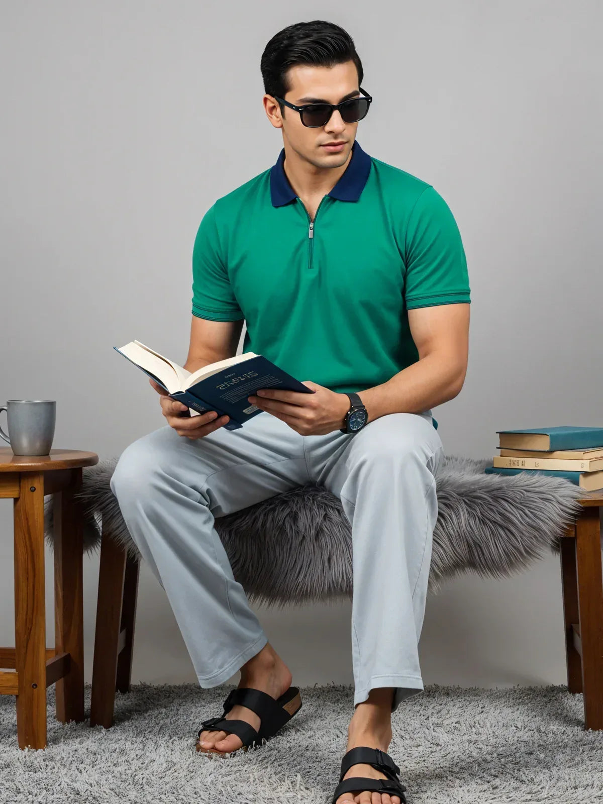 Adro Men’s Polo Shirt | Soft Cotton Blend | Trendy Casual Look