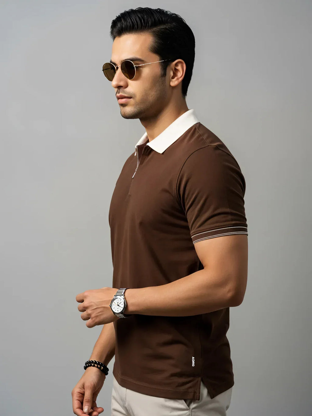 Adro Men’s Polo Shirt | Soft Cotton Blend | Trendy Casual Look