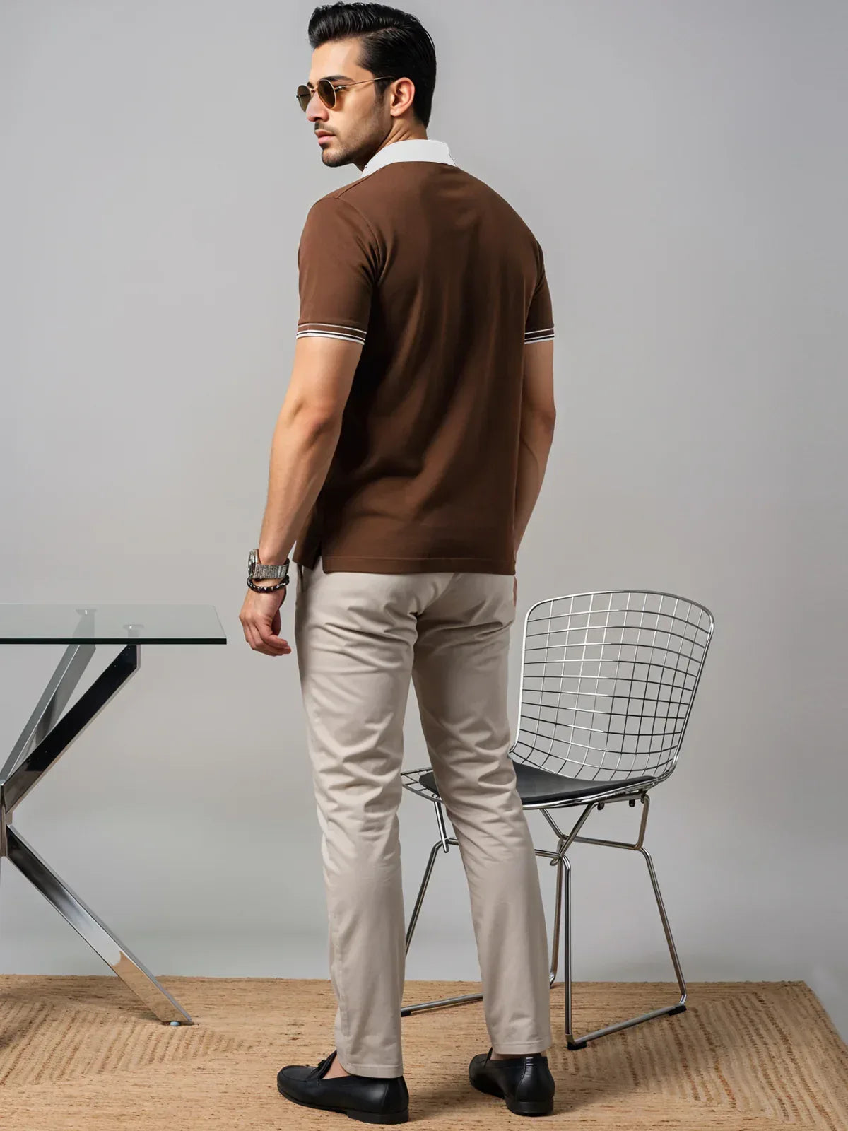 Adro Men’s Polo Shirt | Soft Cotton Blend | Trendy Casual Look