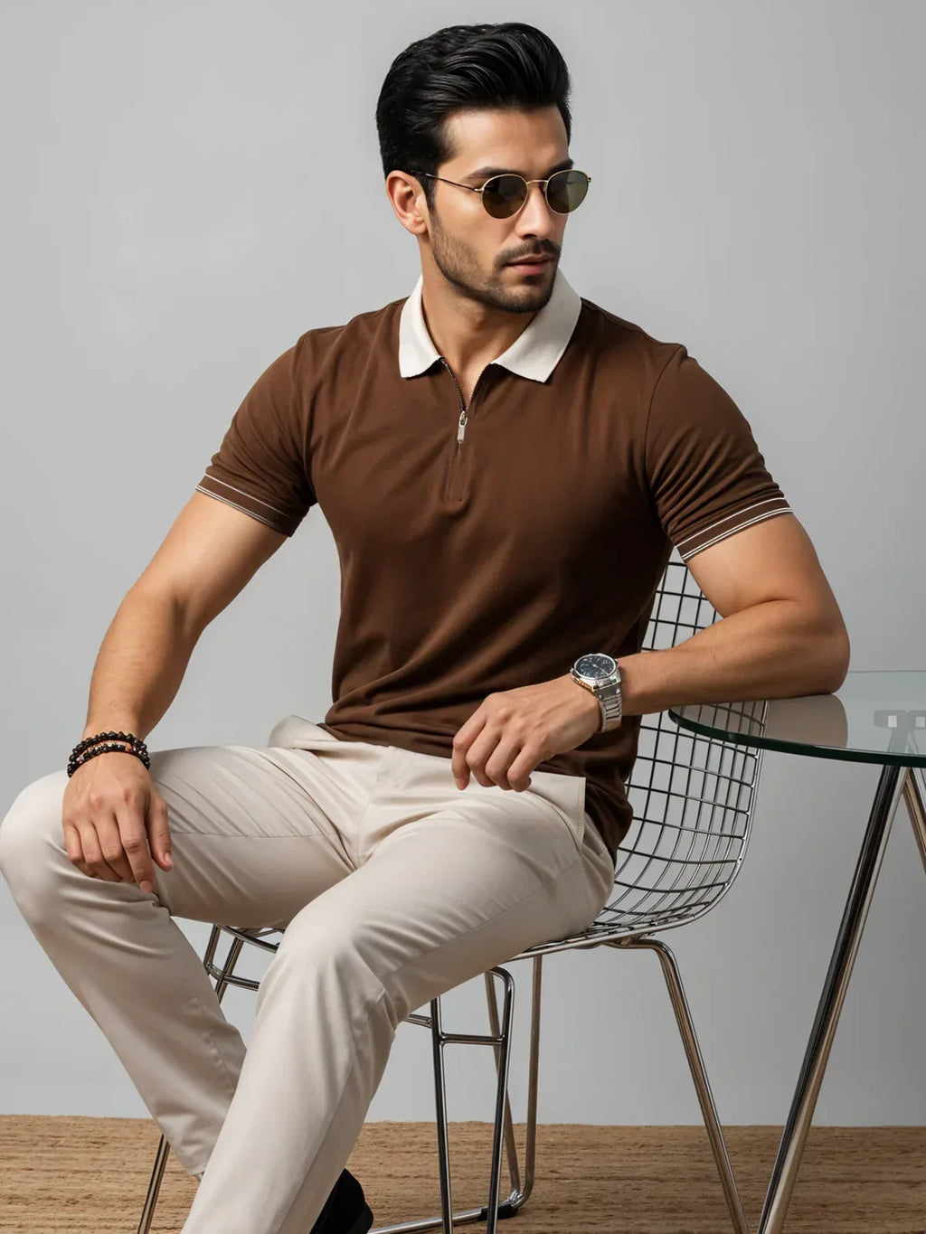 Adro Men’s Polo Shirt | Soft Cotton Blend | Trendy Casual Look
