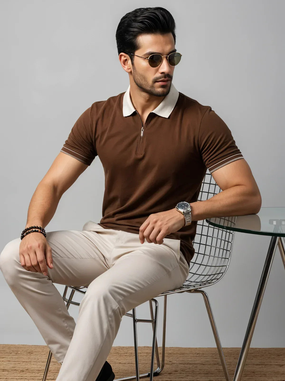 Adro Men’s Polo Shirt | Soft Cotton Blend | Trendy Casual Look