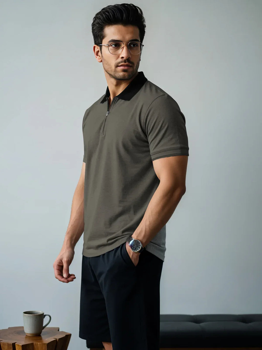 Adro Men’s Polo Shirt | Soft Cotton Blend | Trendy Casual Look