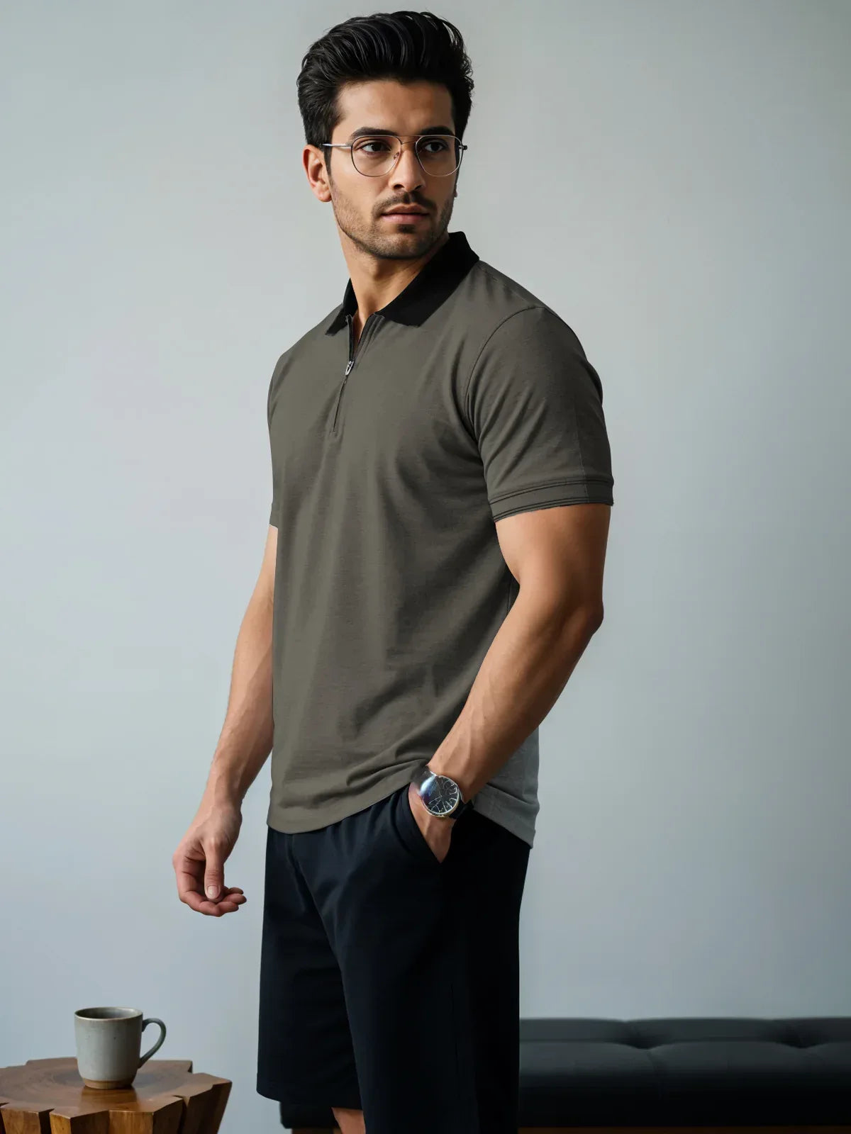 Adro Men’s Polo Shirt | Soft Cotton Blend | Trendy Casual Look