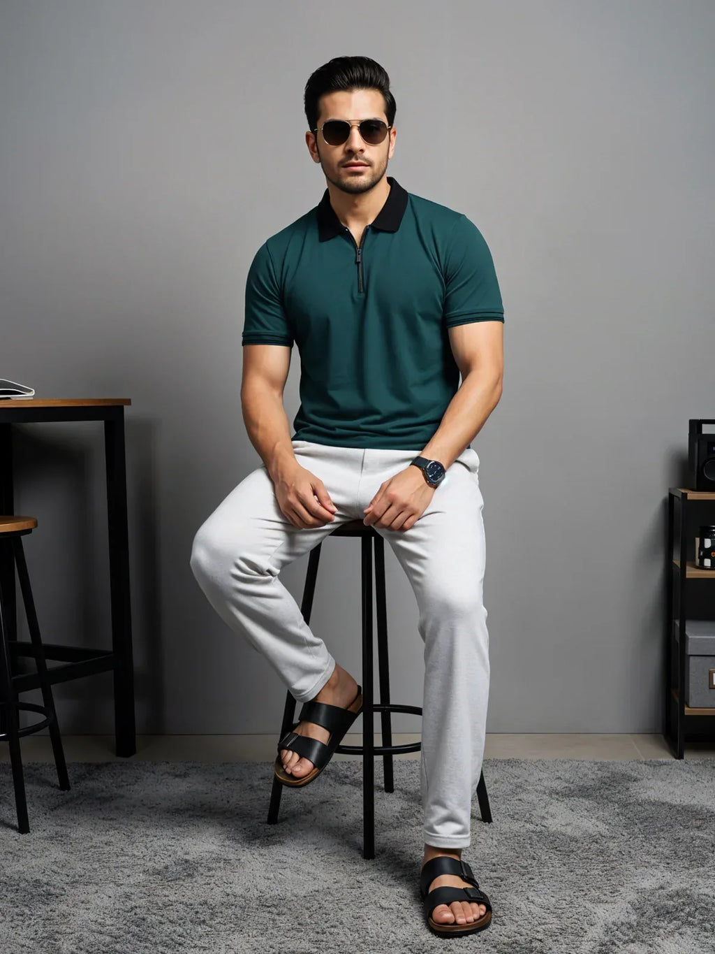 Adro Men’s Polo Shirt | Soft Cotton Blend | Trendy Casual Look