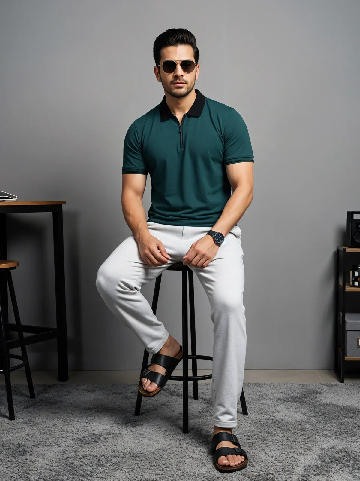 Adro Men’s Polo Shirt | Soft Cotton Blend | Trendy Casual Look