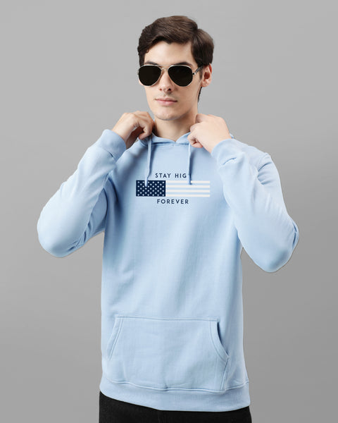 Adro Stay High Forever Graphic Hoodie – Light Blue